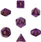 Chessex Vortex 7-Tärningsset - Lila med Guld Chessex