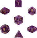 Chessex Vortex 7-Tärningsset - Lila med Guld Chessex