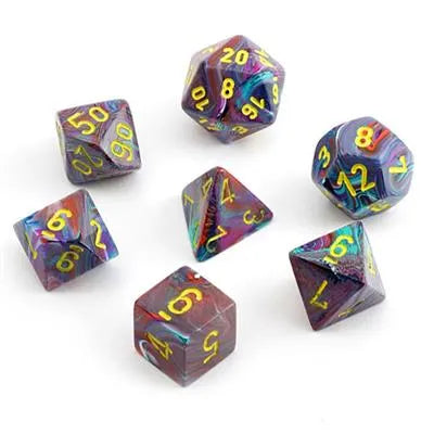 Chessex Festive 7-Die Set - Mosaic Med Gul Chessex