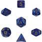 Chessex Lustrous 7-Tärningsset - Lila med Guld Chessex