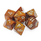 Chessex Glitter Polyhedral 7-Tärningsset - Guld med Silver Chessex