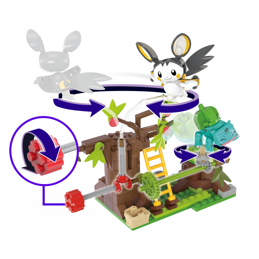 Mega Pokemon Emolga & Bulbasaur Charming Woods Grant & Bowman