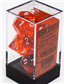 Chessex Translucent Polyhedral 7-Die Set - Orange/White Chessex