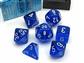 Chessex Translucent Polyhedral 7-Die Set - Blue/White Chessex