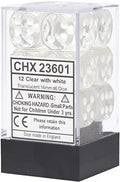 Chessex Translucent 16mm d6 med Pips Tärningsblock (12 Tärningar) Chessex