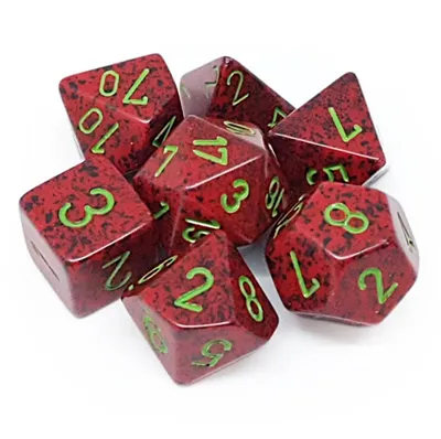 Chessex Speckled Polyhedral 7-Die Set - Strawberry Chessex