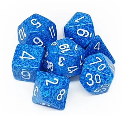 Chessex Speckled Polyhedral 7-Tärningsset - Vatten Chessex