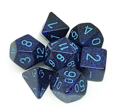 Chessex Speckled Polyhedral 7-Die Set - Cobalt Chessex