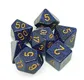 Chessex Speckled Polyhedral 7-Tärningsset - Golden Cobalt Chessex