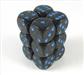 Chessex Speckled 16mm d6 med pips Dice Blocks (12 tärningar) - Blå Stjärnor Chessex