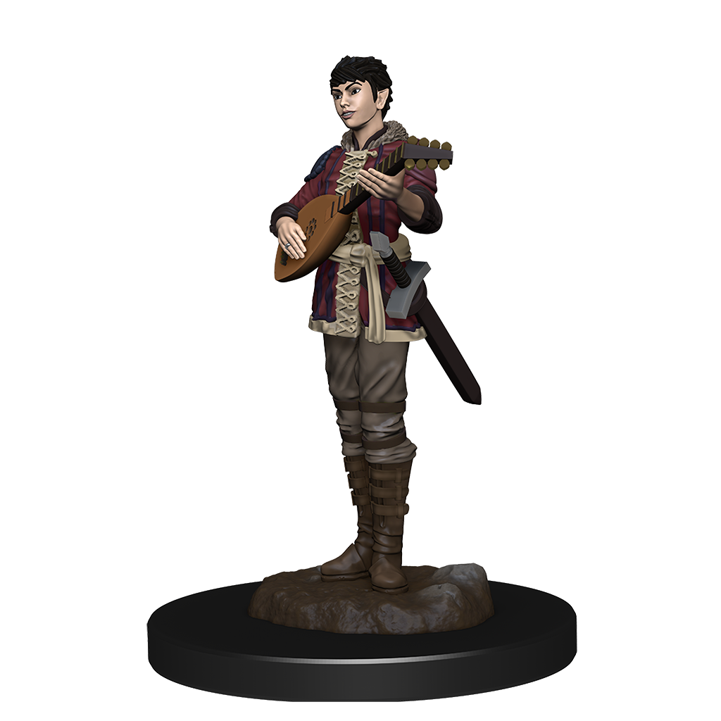 D&D Icons of the Realms: Premium Målad Figur - Half-Elf Bard Kvinna WizKids/NECA