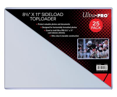 8-1/2" X 11" Side Load Toploader 25ct - Skydd för Ditt Samlarvärde Ultra Pro