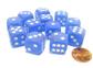 Chessex 16mm d6 med Pips Tärningsblock (12 Tärningar) - Frostad Blå med Vit Chessex