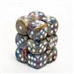 Chessex 16mm d6 med Pips Tärningsblock (12 Tärningar) - Festiv Karusell med Vitt Chessex