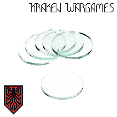 Kraken Wargames - Clear Base round 40x3mm (5) Kraken Wargames