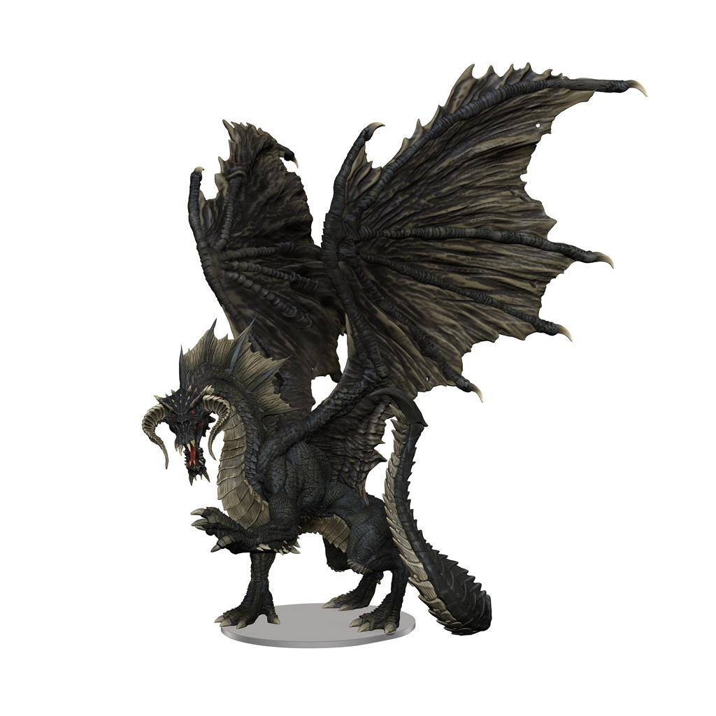 D&D Icons of the Realms: Premium Figur av Adult Black Dragon WizKids/NECA