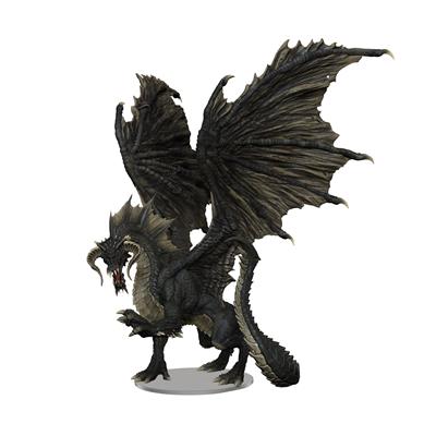 D&D Icons of the Realms: Premium Figur av Adult Black Dragon WizKids/NECA