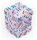 Chessex 12mm d6 Tärningsblock med Pips (36 Tärningar) - Festiv Pop Art/Blå Chessex