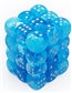 Chessex Signature 12mm d6 med pips Tärningsblock (36 Tärningar) - Luminary Sky/Silver Chessex