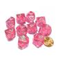 Chessex Borealis Pink/Silver Luminary Set av Tio d10s Chessex