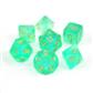 Chessex Borealis Polyhedral Light Green/gold Luminary 7-Die Set Chessex