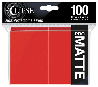 UP - Eclipse Matte Standard Sleeves: Apple Red (100 Sleeves) Ultra Pro