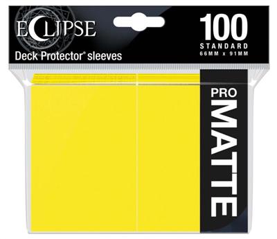 UP - Eclipse Matte Standard Sleeves: Lemon Yellow (100 Sleeves) Ultra Pro