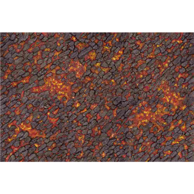 Kraken Wargames Gaming Mat - Magma River 44"x60" Kraken Wargames