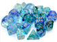 Chessex 7 Die Set - Nebula TM Oceanic/guld Luminary Chessex