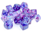 Chessex 7 Die Set - Nebula TM Nocturnal/Blue Luminary Chessex