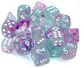 Chessex 16mm d6 Nebula TM Wisteria/White Tärningar Block (12 tärningar) Chessex