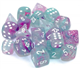 Chessex 12mm d6 Nebula TM Wisteria/White Luminary Dice Block Chessex