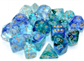 Chessex 12mm d6 Blocks - Nebula TM Oceanic/gold Luminary Dice Block™ (36 dice) Chessex