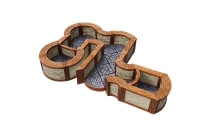 WarLock Tiles: Expansion Pack - 1 in. Town & Village Angles & Curves WizKids/NECA