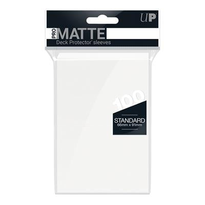 UP - Standard Deck Protector - PRO-Matte White (100 Sleeves) Ultra Pro
