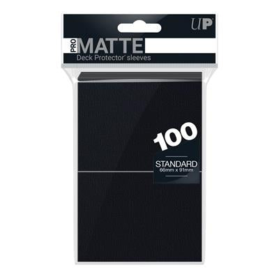 UP - Standard Deck Protector - PRO-Matte Black (100 Sleeves) Ultra Pro