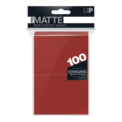 UP - Standard Deck Protector - PRO-Matte Red (100 Sleeves) Ultra Pro