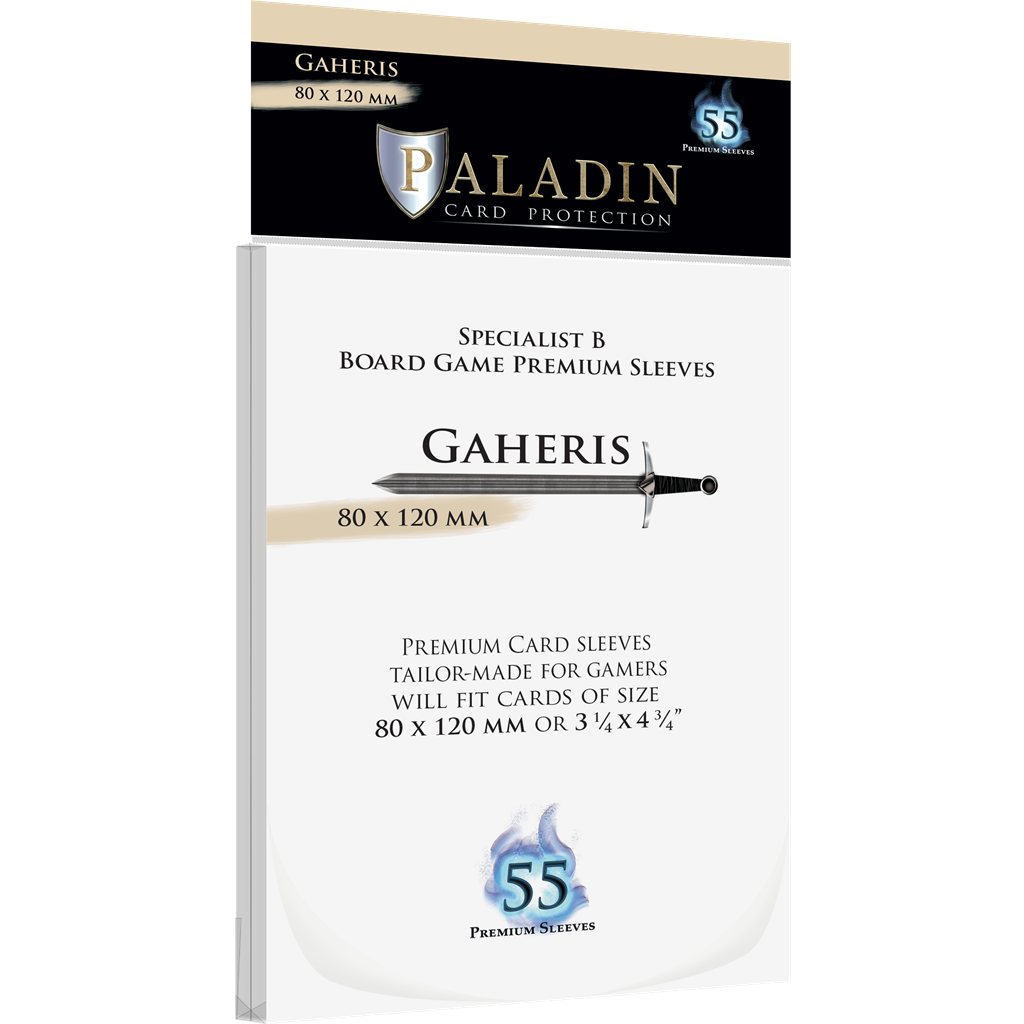 Paladin Sleeves - Gaheris Premium Specialist B 80x120mm (55 Sleeves) Board&Dice