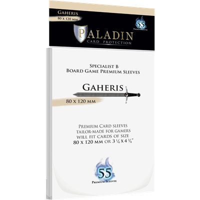 Paladin Sleeves - Gaheris Premium Specialist B 80x120mm (55 Sleeves) Board&Dice