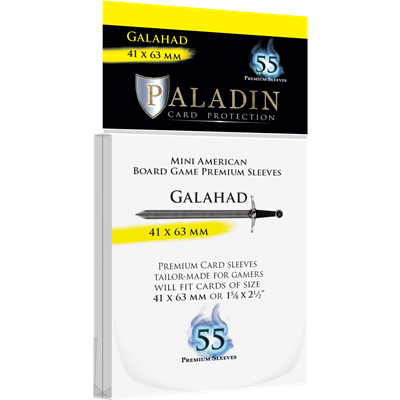 Paladin Sleeves - Galahad Premium Mini American 41x63mm (55 Sleeves) Board&Dice