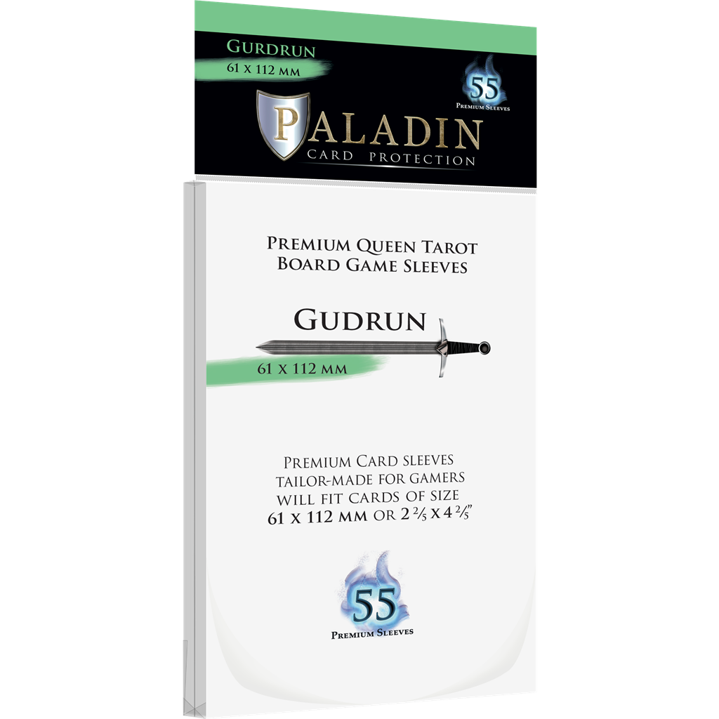Paladin Sleeves - Gudrun Premium Queen Tarot 61x112mm (55 Sleeves) Board&Dice