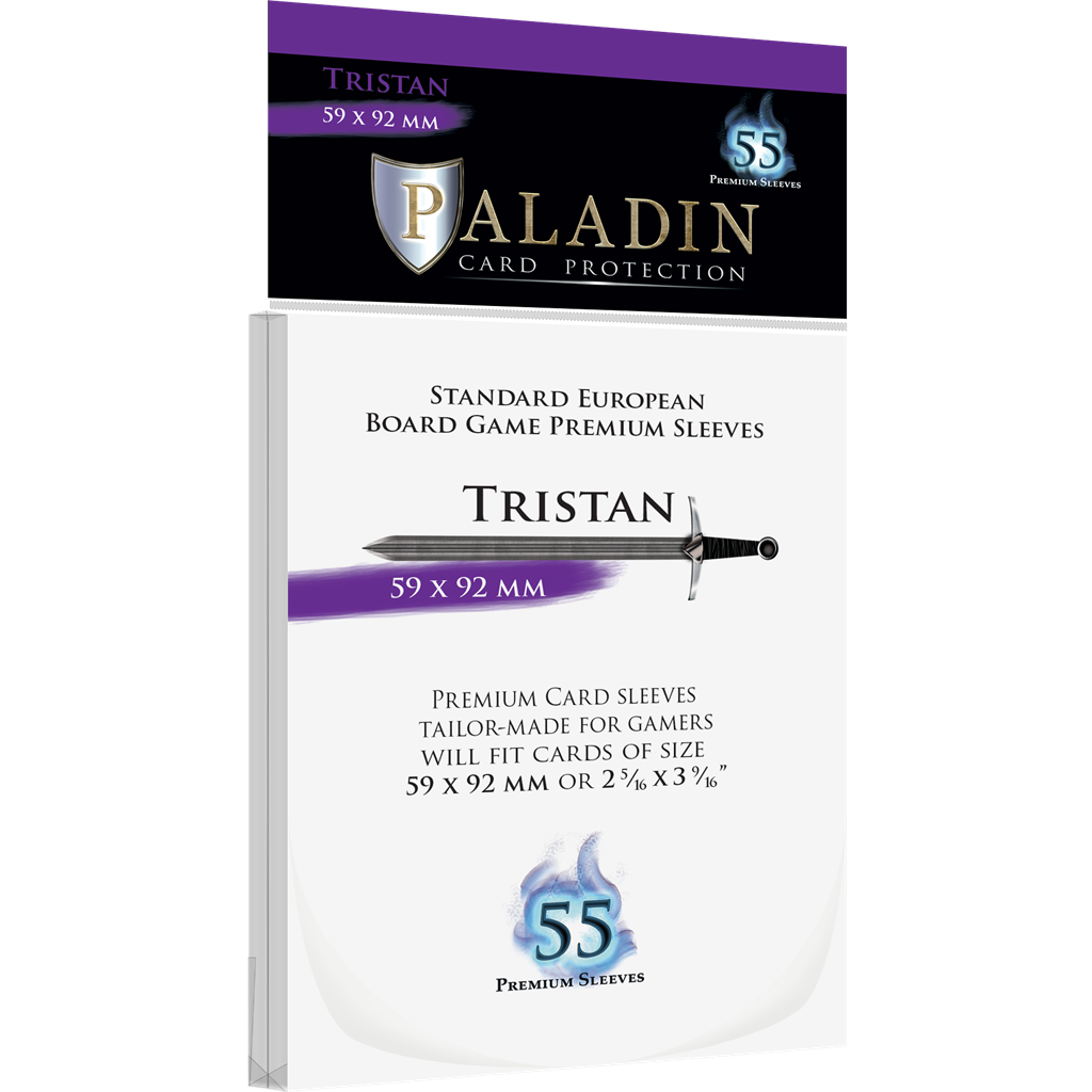 Paladin Sleeves - Tristan Premium Standard European 59x92mm (55 Sleeves) Board&Dice