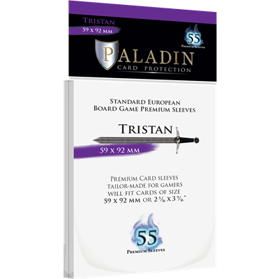 Paladin Sleeves - Tristan Premium Standard European 59x92mm (55 Sleeves) Board&Dice