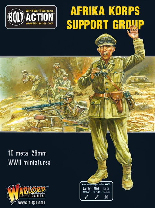 Bolt Action - Afrika Korps Support Group (HQ, Mortar & MMG) Warlord Games