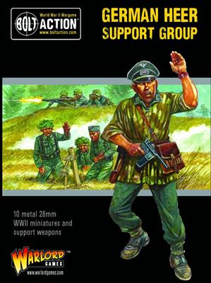 Bolt Action - Tysk Heer Stödgrupp (HQ, Mortar & MMG) Warlord Games