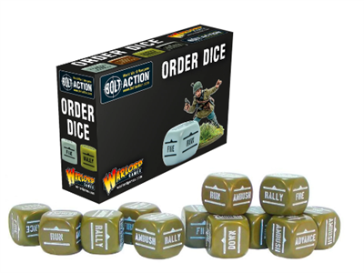 Bolt Action Order Dice - Olive Drab (12-pack) Warlord Games