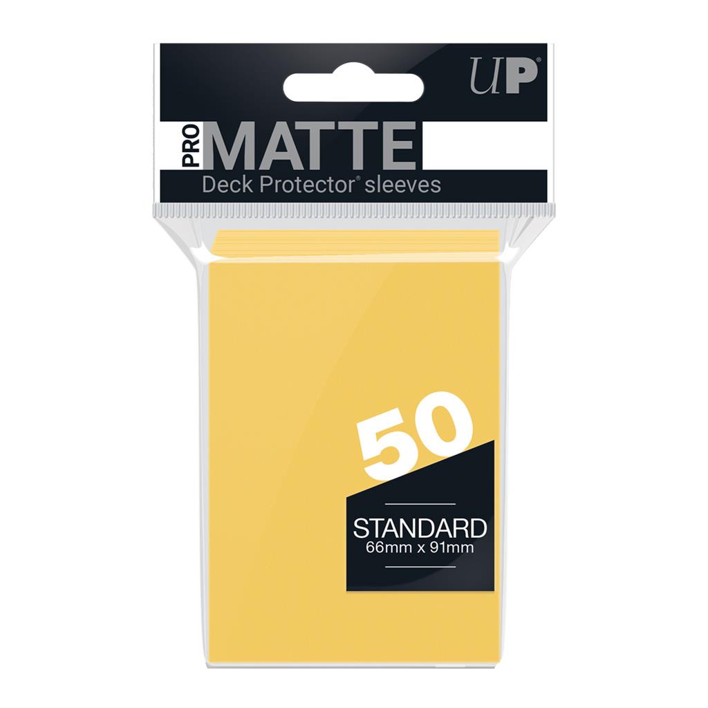 UP - Standard Sleeves - Pro-Matte - Non Glare - Yellow (50 Sleeves) Ultra Pro