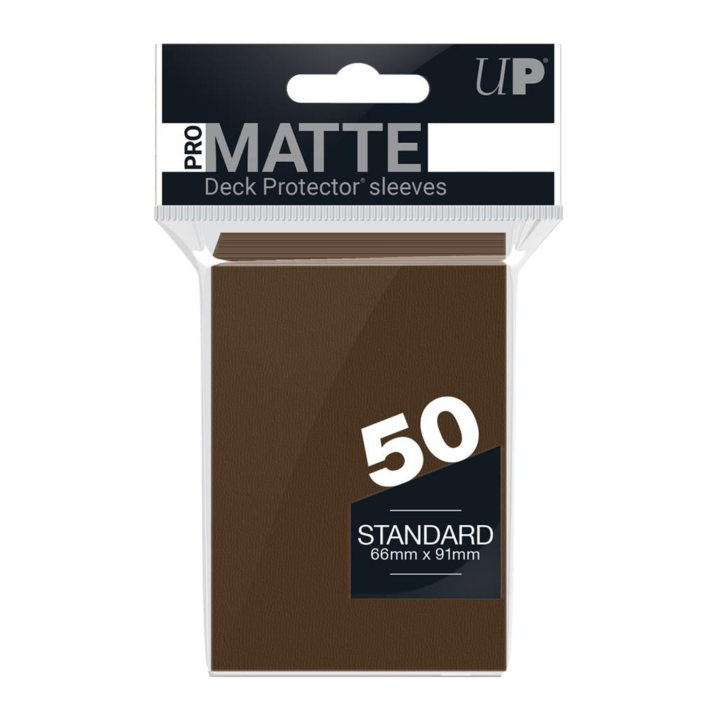 UP - Standard Sleeves - Pro-Matte - Non Glare - Brown (50 Sleeves) Ultra Pro