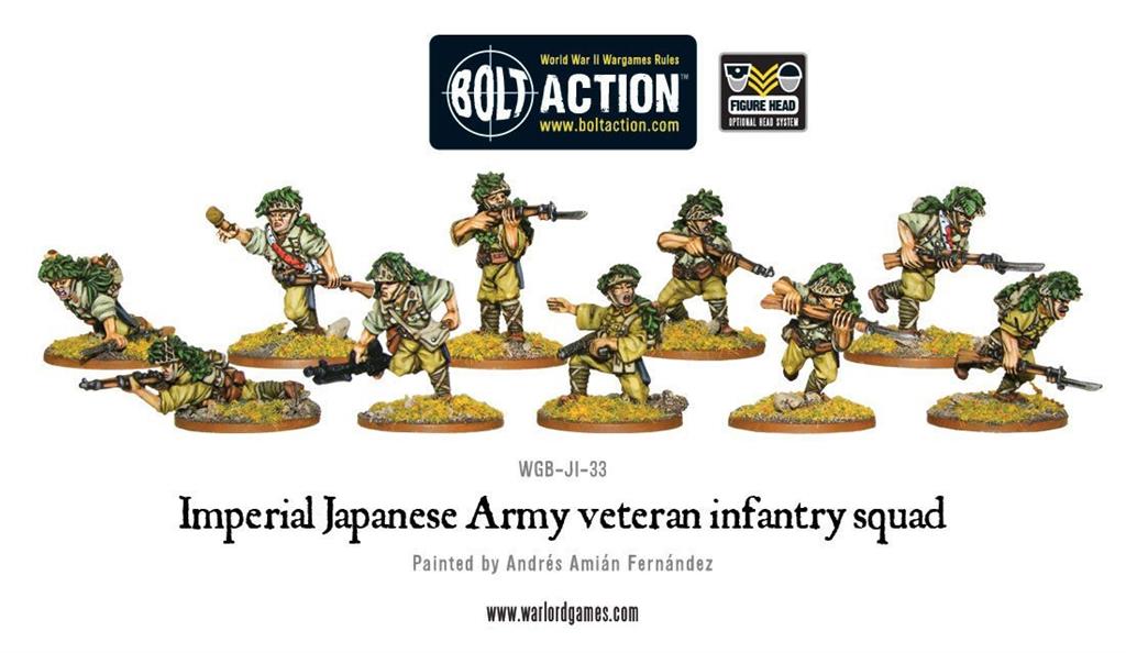 Bolt Action - Imperial Japanese Army Veteran Infanteri Squad Warlord Games