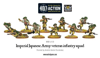 Bolt Action - Imperial Japanese Army Veteran Infanteri Squad Warlord Games